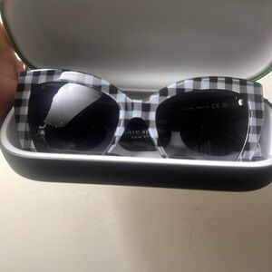 Kate Spade Black and White Checkered Sunglasses